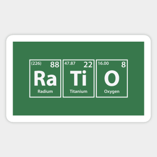Ratio (Ra-Ti-O) Periodic Elements Spelling Sticker
